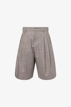 Charles Jeffrey Loverboy Mens Aberdeen Check-Print Cotton-Poplin Shorts 30
