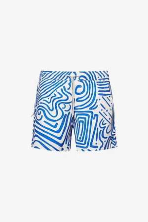 Oas Mens Abstract-Print Swim Shorts S
