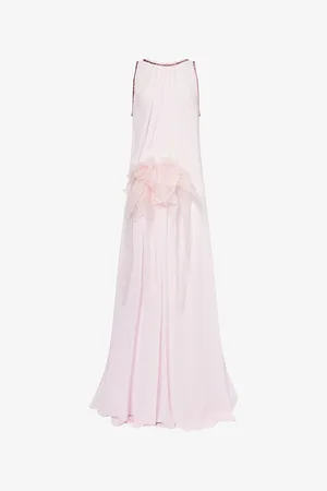 GENNY Womens Flow Embroidered Chiffon Maxi Dress 6
