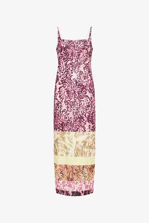 DRIES VAN NOTEN Womens Floral Shoulder-Straps Stretch-Woven Maxi Dress 8