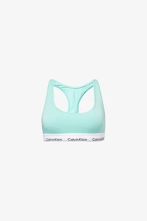 Calvin Klein Womens Icon Branded Stretch-Cotton Blend Bralette Xs