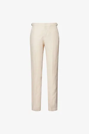 Orlebar Brown Mens Griffon Slim-Fit Straight-Leg Linen Shorts 28