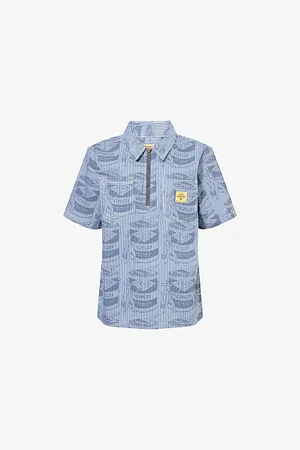 ICECREAM Mens Supplies Graphic-Stripe Woven Work Shirt S