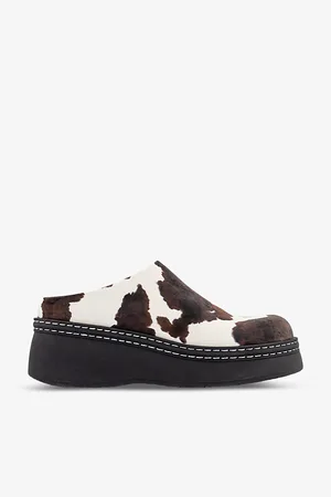 Miista Womens Kristi Contrast-Stitched Leather Mules Eur 36 / 3 Uk Women