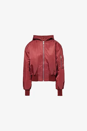 Entire Studios Womens Hooded Broad Padded Bomber Jacket Xl
