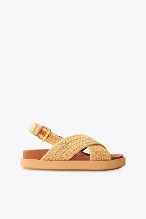 Maje Womens Raffia-Effect Flat Sandals Eur 36 / 3 Uk Women