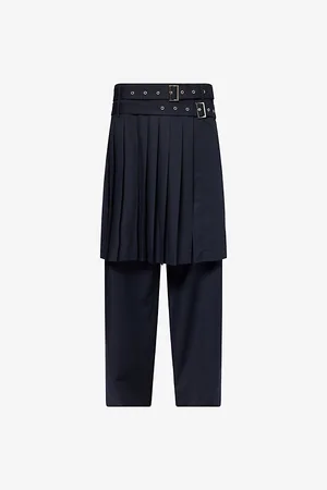 Charles Jeffrey Loverboy Mens Striped Wide-Leg Stretch-Woven Trousers 30