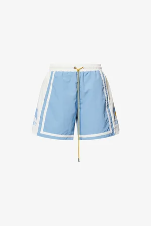 Rhude Mens Moonlight Brand-Print Swim Shorts S