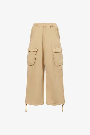 Represent Womens Initial Cargo Straight-Leg Cotton Jogging Bottoms Xs