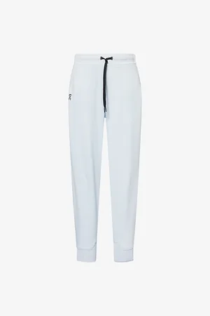 On Running Womens Darted-Knee Logo-Print Jersey Jogging Bottoms S