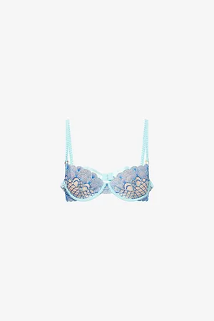 BlueBella Womens Elina Embroidered Wired Mesh Bra 30C
