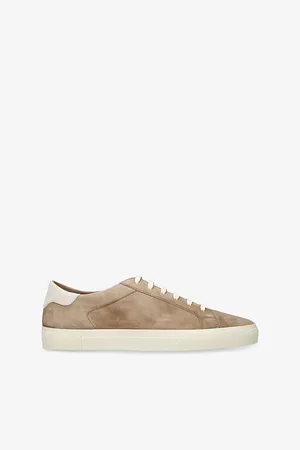 Brunello Cucinelli Mens Foiled-Logo Suede Low-Top Trainers Eur 41 / 7 Uk Men