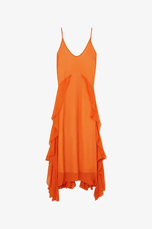 Reiss Womens Eden Ruffled Woven Maxi Dress 6