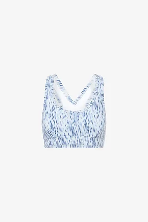 Varley Womens Move Selma Graphic-Pattern Stretch-Jersey Bra Xs