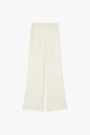 Joseph Womens Mawn Wide-Leg Mid-Rise Viscose and Silk-Blend Trousers 6