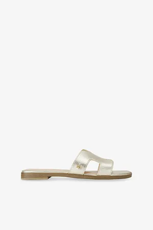 Kurt Geiger Womens Raven Faux-Leather Flat Sandals Eur 36 / 3 Uk Women