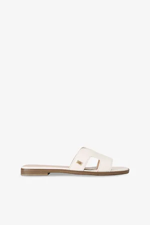 Kurt Geiger Womens Raven Faux-Leather Flat Sandals Eur 36 / 3 Uk Women