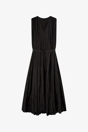 Joseph Womens Martini Crinkled-Texture Silk-Habotai Maxi Dress 6