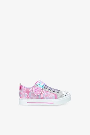 Skechers Twinkle Sparks Woven Low-Top Trainers Eur 27 / 9 Uk Kids