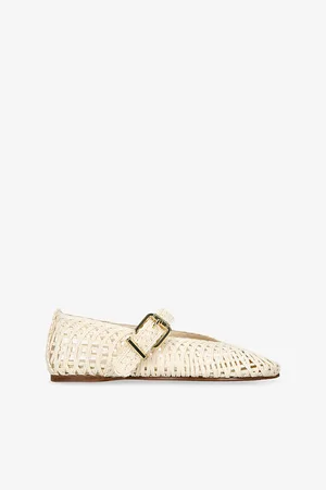 ZIMMERMANN Womens Gleam Woven Raffia Ballet Flats Eur 36 / 3 Uk Women