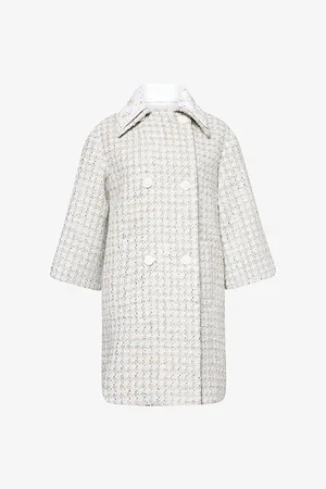 HUISHAN ZHANG Womens Lloyd Opera Check-Pattern Woven Coat 8