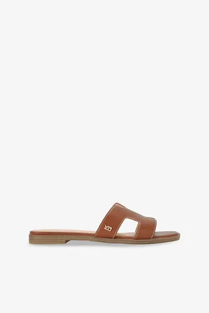 Kurt Geiger Womens Raven Faux-Leather Flat Sandals Eur 36 / 3 Uk Women