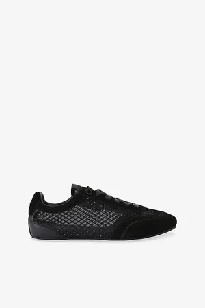 Kurt Geiger Womens Listen Rhinestone-Embellished Mesh and Suede Low-Top Trainers Eur 36 / 3 Uk Women