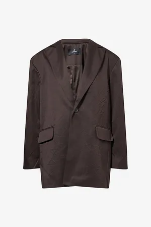 Represent Womens Crimp Single-Breasted Woven Blazer 6
