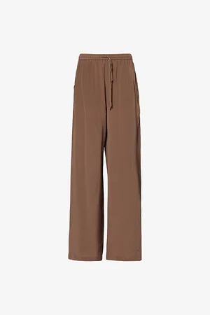 Represent Womens Mirage Wide-Leg Silk Jogging Bottoms 6