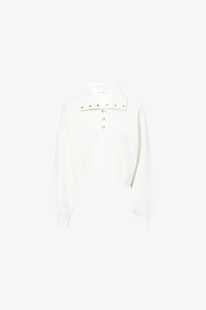 Frame Womens Coach High-Neck Cotton-Jersey Sweatshirt Xs