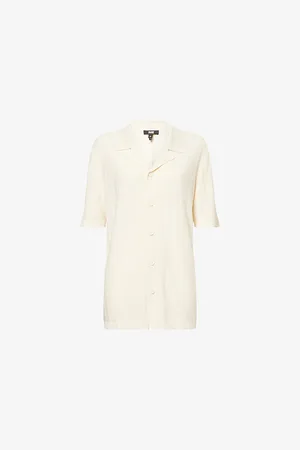 Paige Mens Copley Camp-Collar Knitted Shirt S