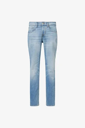 7 for all Mankind Mens Slimmy Tapered-Leg Stretch-Denim Jeans 30