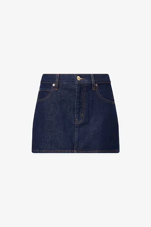 Frame Womens Mid-Rise Slim-Fit Denim Mini Skirt 25