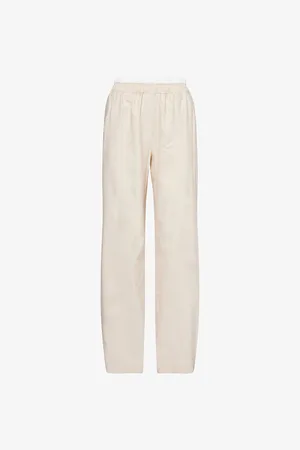 Simkhai Womens Bristol Straight-Leg Linen-Blend Trousers Xs