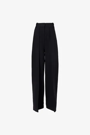 Khaite Womens Maris High-Rise Straight-Leg Wool-Blend Trousers 8