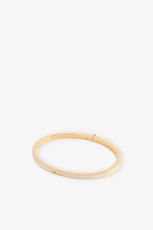 Tory Burch Womens Kira 18ct Yellow Gold-Plated Brass and Enamel Bracelet S