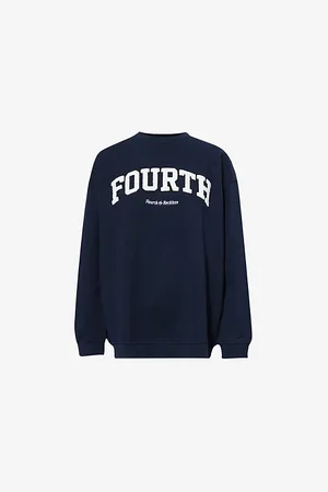 4th & Reckless Womens Fourth Cotton-Jersey Sweatshirt Xs