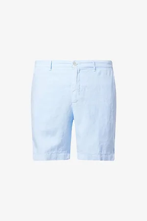 120% Lino Mens Regular-Fit Two-Slip-Pockets Linen Shorts 32