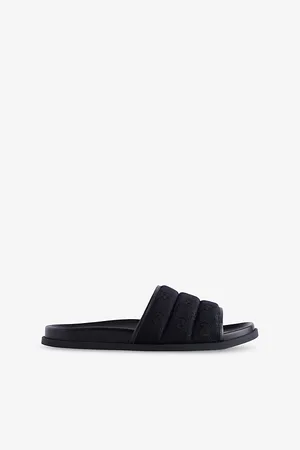 Gucci Mens Monogram Canvas Slides Eur 40 / 6 Uk Men