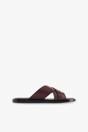 Gucci Mens Interlocking G Leather Sliders Eur 40 / 6 Uk Men