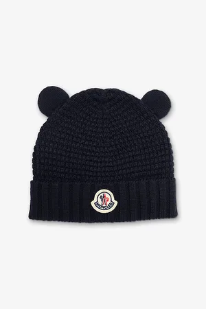 Moncler Tricot Animal-Ears Wool Beanie 1-14 Months Xs