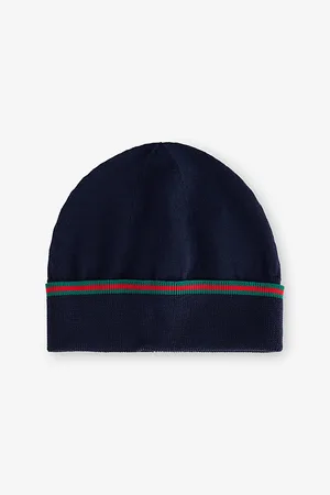 Gucci Contrast-Trim Cotton Beanie Hat 6-18 Months S
