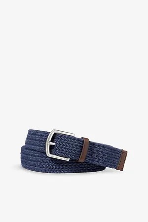 Ralph Lauren Mens Braided Stretch-Woven Belt 32