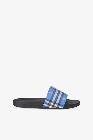 Burberry Mens Furley Check Rubber Sliders 5
