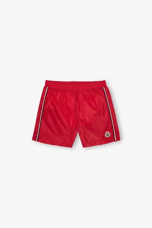 Moncler Tricolour-Trim Logo-Embroidered Swim Trunks 4-14 Years 4 Years