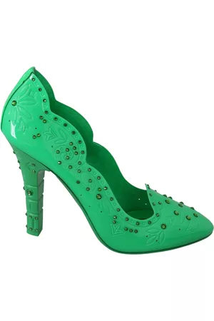 Dolce & Gabbana Women Floral shoes - Crystal Floral Heels CINDERELLA Shoes - EU40/US9.5