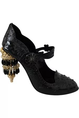 Dolce & Gabbana Crystal Floral CINDERELLA Heels Shoes - EU39/US8.5
