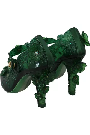 Dolce & Gabbana Women Floral shoes - Floral Crystal CINDERELLA Heels Shoes - EU39/US8.5