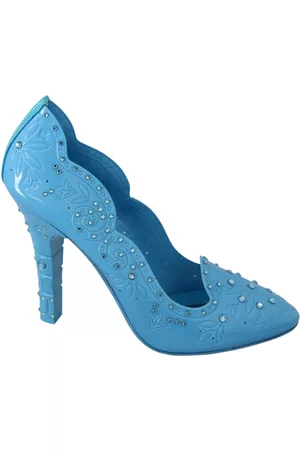 Dolce & Gabbana Women Floral shoes - Crystal Floral CINDERELLA Heels Shoes - EU39/US8.5