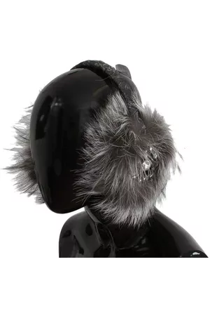 Dolce & Gabbana Fox Fur Crystal Ear Muffs